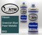 Preview: Nissan, Greenish Blue Pearl Metallic, BN3: 400ml Sprühdose + 400ml Klarlack - Set, von ATW Autoteile West.